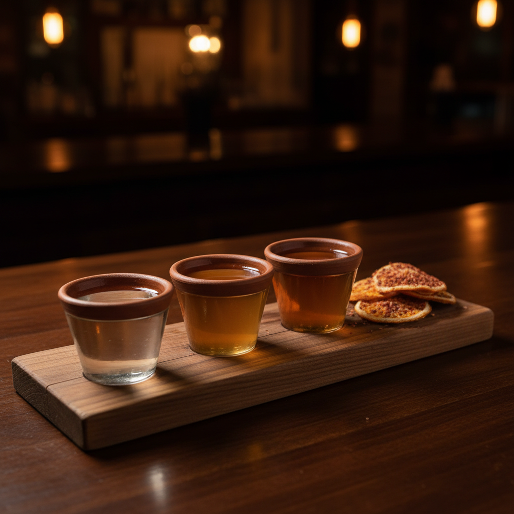Mezcal tasting flight